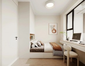 现代简约三居室卧室装修效果图