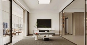 现代简约三居室客厅装修效果图