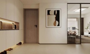 现代简约三居室玄关装修效果图