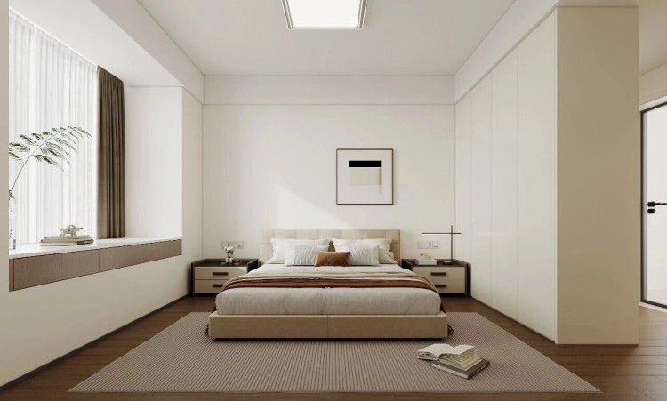 现代简约三居室卧室装修效果图