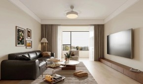 中古风三居室客厅装修效果图