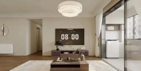 现代中式三居室客厅装修效果图