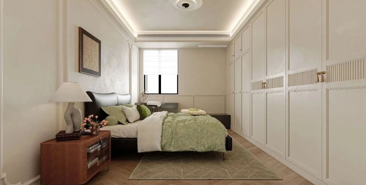 现代简约三居室卧室装修效果图