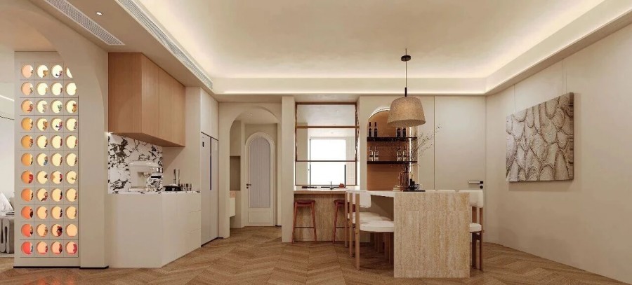 现代简约三居室餐厅装修效果图