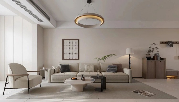 现代简约三居室客厅装修效果图