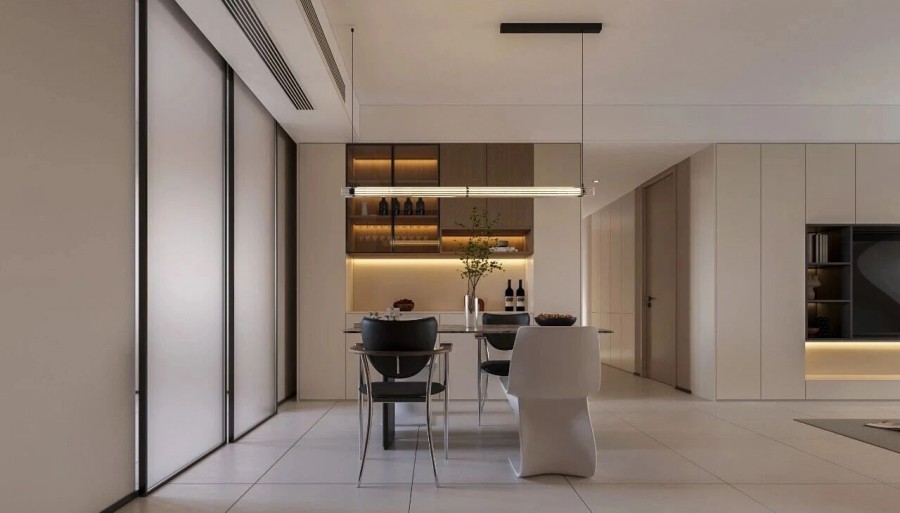 现代简约三居室餐厅装修效果图