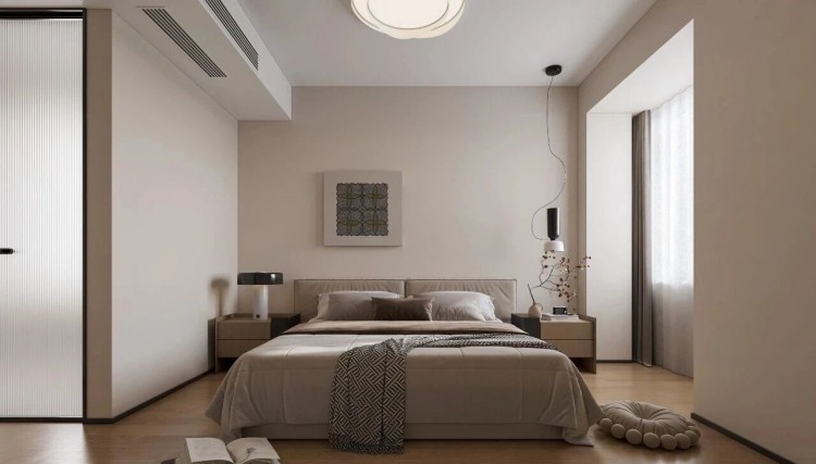 现代简约三居室卧室装修效果图