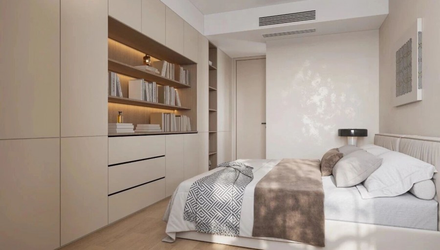 现代简约三居室卧室装修效果图