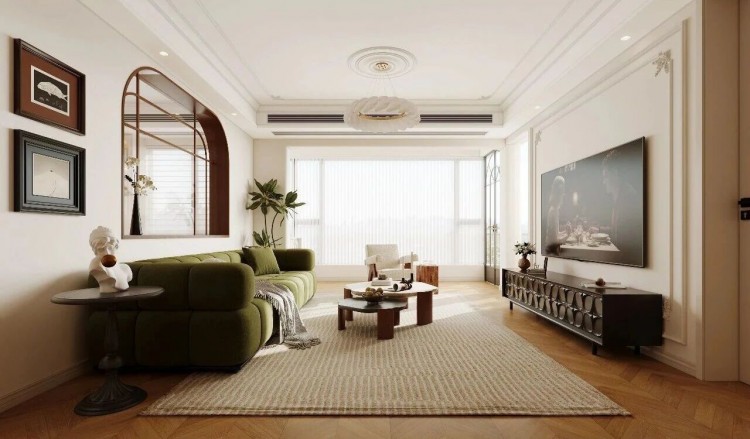 法式三居室客厅装修效果图