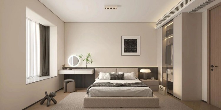 现代简约三居室卧室装修效果图