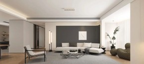 现代简约三居室客厅装修效果图