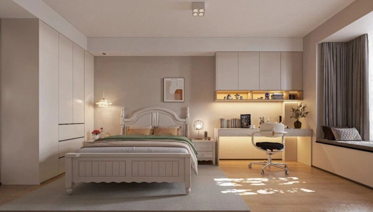 现代简约三居室卧室装修效果图