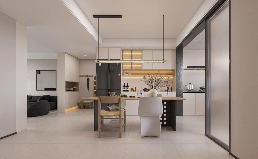 现代简约三居室餐厅装修效果图