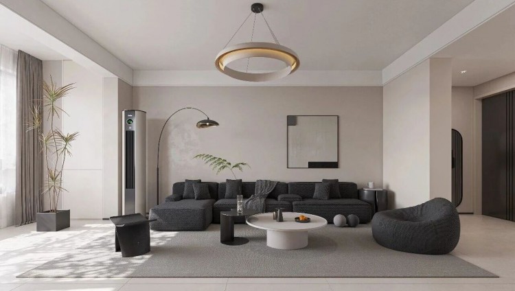 现代简约三居室客厅装修效果图