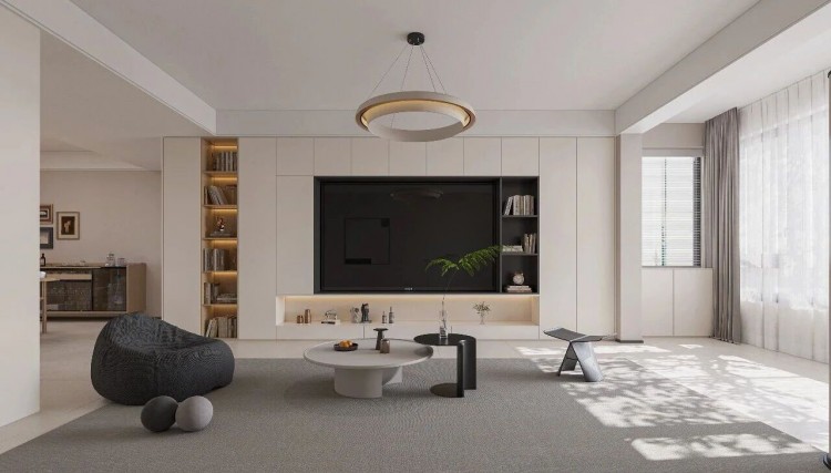 现代简约三居室客厅装修效果图