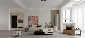 现代简约三居室客厅装修效果图