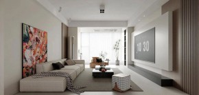 现代简约三居室客厅装修效果图