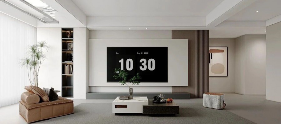 现代简约三居室客厅装修效果图