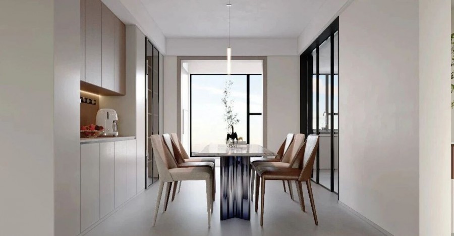 现代简约三居室餐厅装修效果图