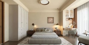 中古风三居室卧室装修效果图