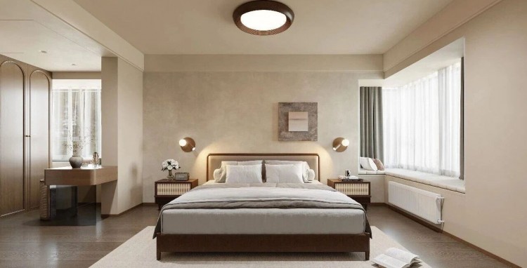 中古风三居室卧室装修效果图