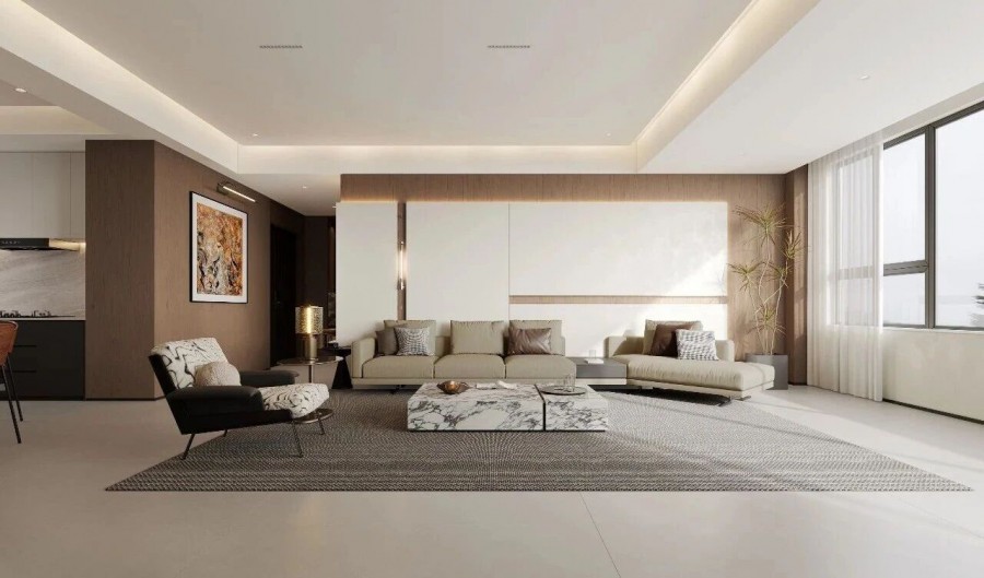 意式三居室客厅装修效果图