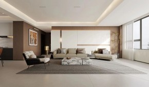 意式三居室客厅装修效果图