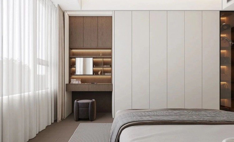 意式三居室卧室装修效果图