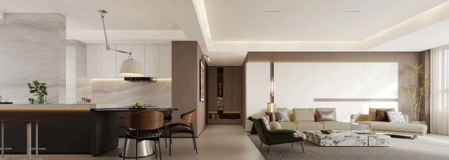 意式三居室客厅装修效果图