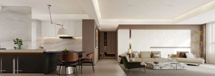 意式三居室客厅装修效果图