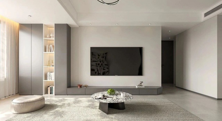 现代简约三居室客厅装修效果图