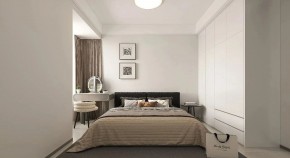 现代简约三居室卧室装修效果图