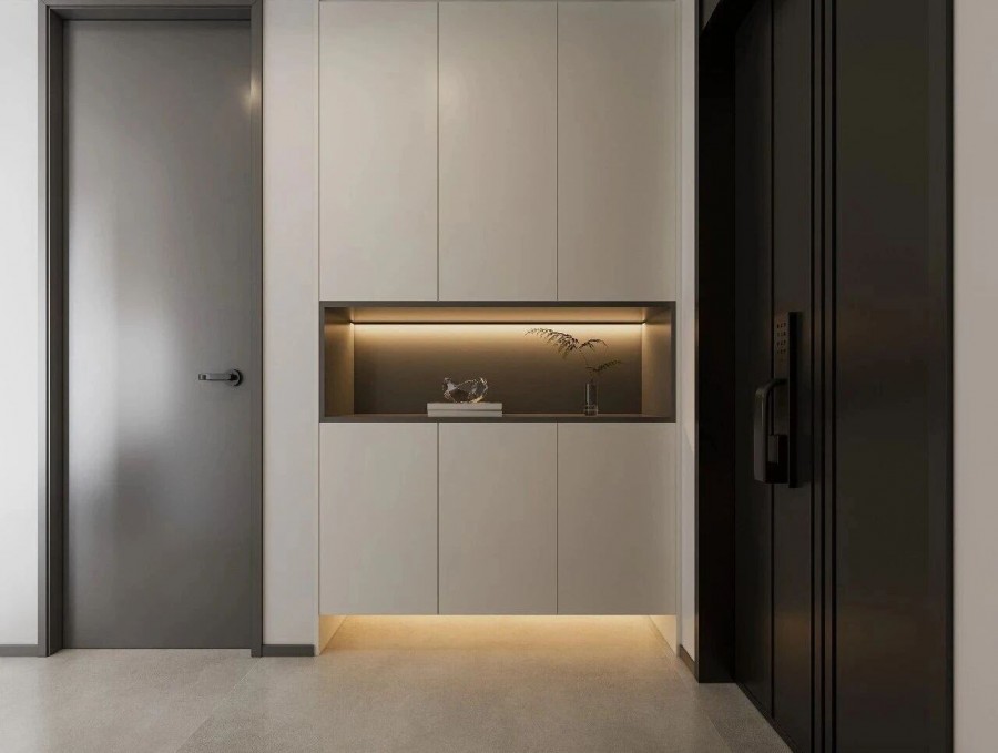 现代简约三居室玄关装修效果图