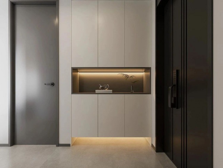 现代简约三居室玄关装修效果图