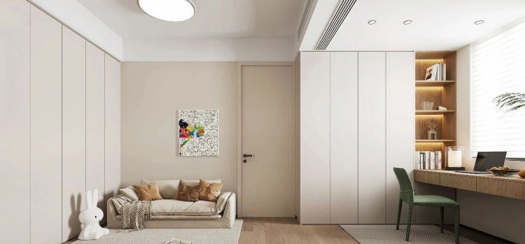 现代简约复试书房装修效果图