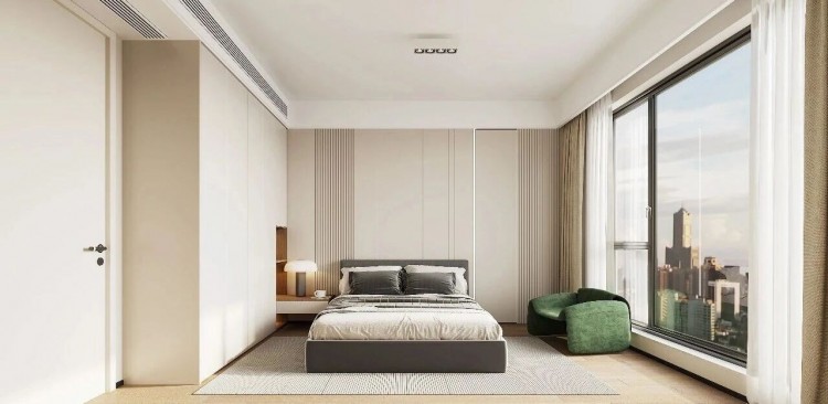 现代简约复试卧室装修效果图