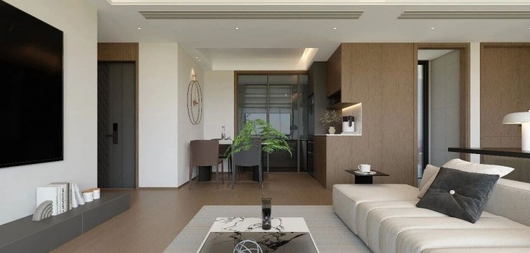 意式三居室客厅装修效果图