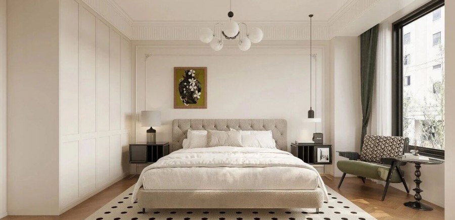 法式两居室卧室装修效果图