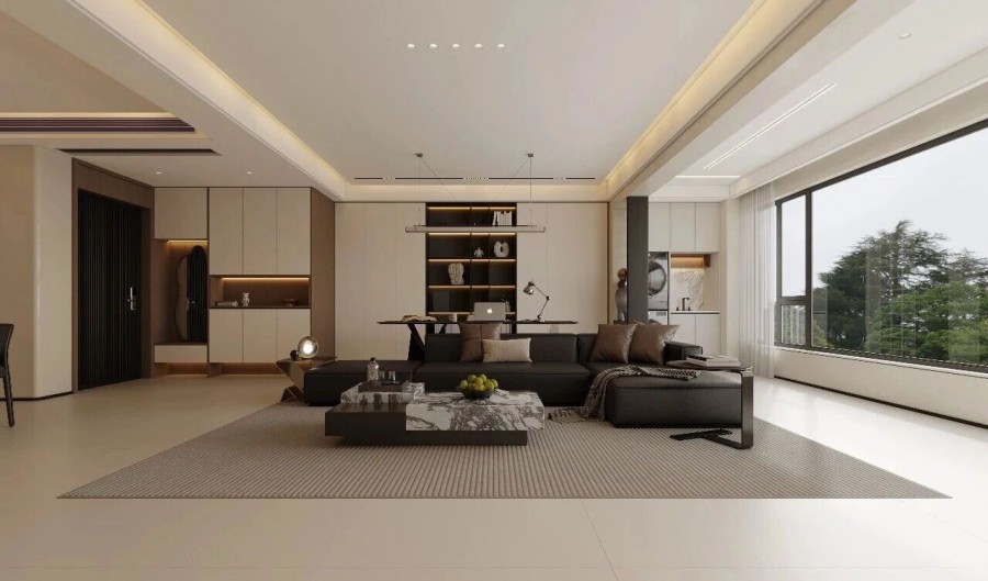 意式三居室客厅装修效果图