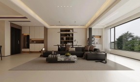 意式三居室客厅装修效果图