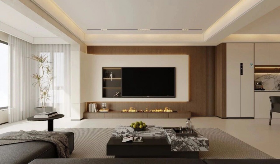 意式三居室客厅装修效果图