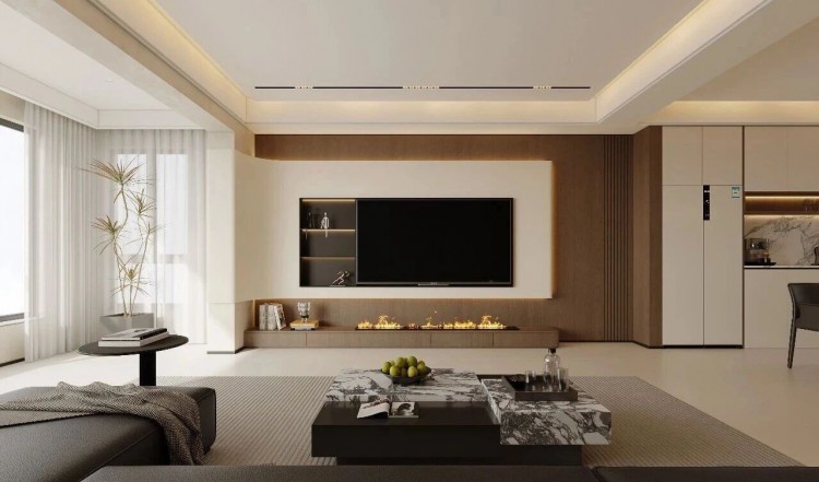 意式三居室客厅装修效果图