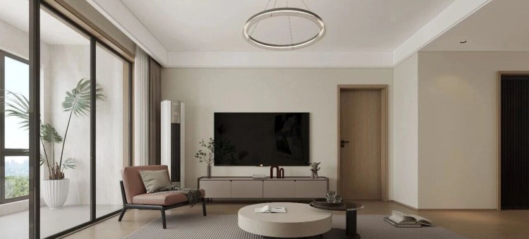 现代简约三居室客厅装修效果图