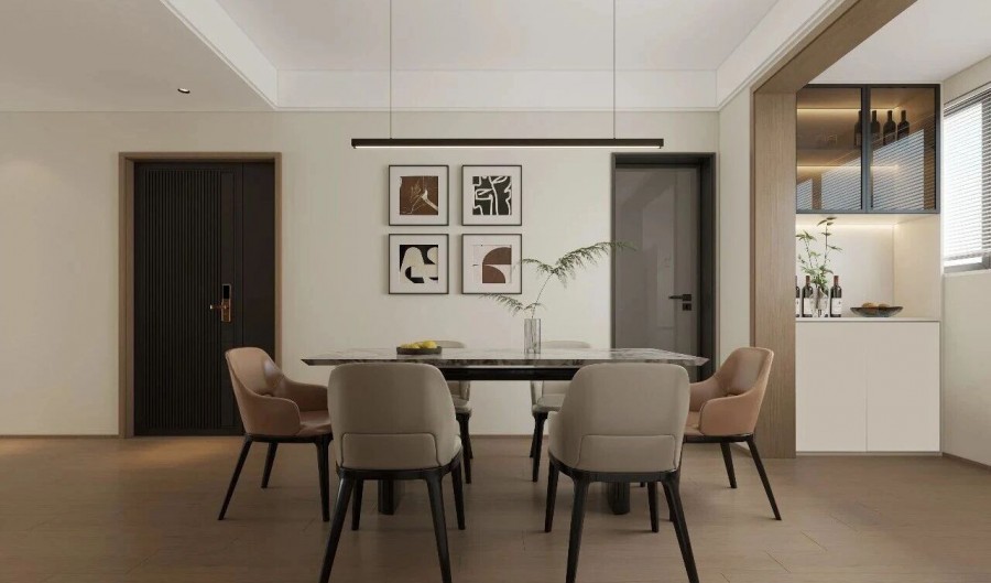 现代简约三居室餐厅装修效果图
