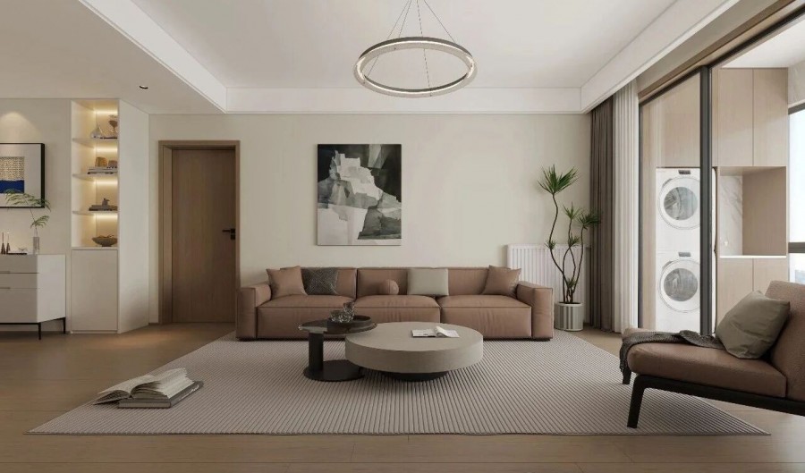 现代简约三居室客厅装修效果图