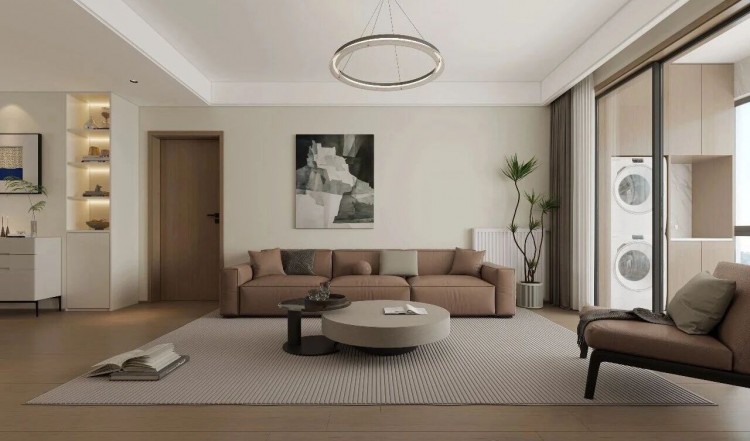 现代简约三居室客厅装修效果图