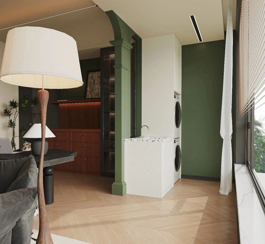 法式中古风三居室阳台装修效果图