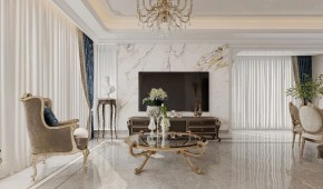 欧式别墅客厅装修效果图