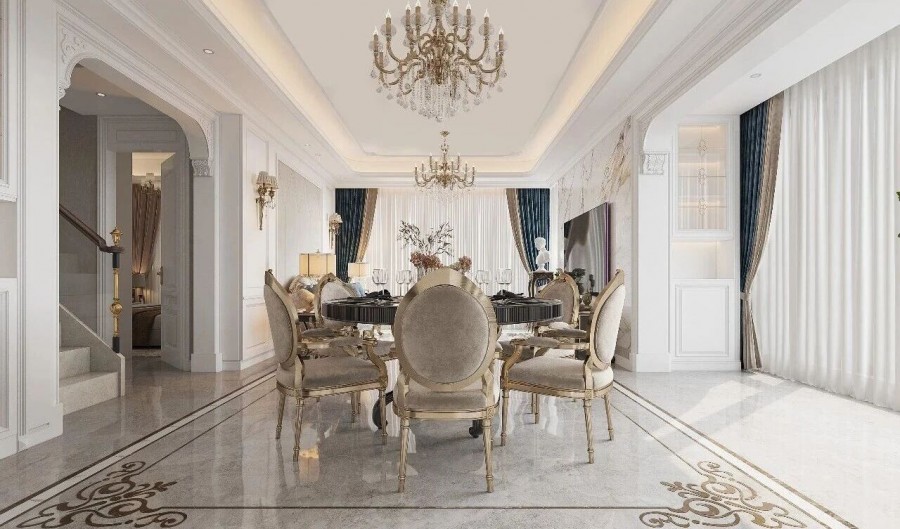 欧式别墅餐厅装修效果图