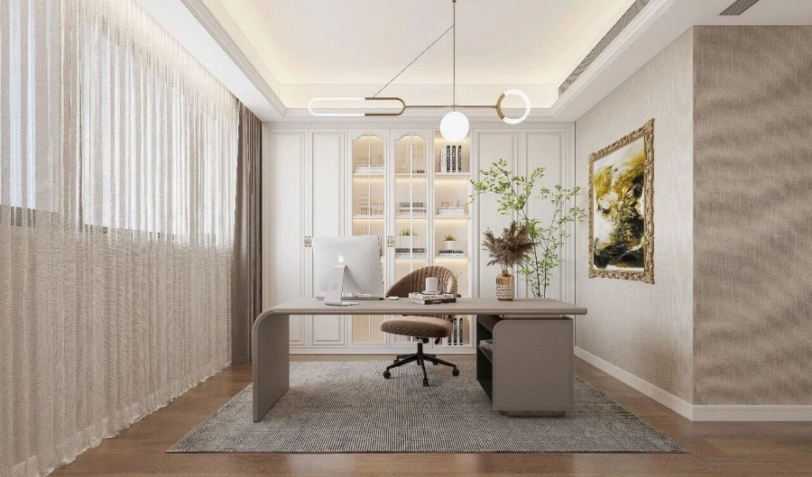 欧式别墅书房装修效果图